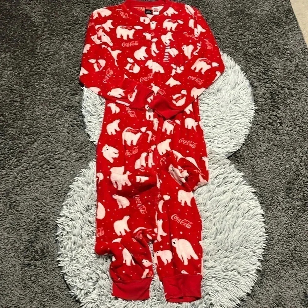 New! Coca Cola Pajamas one piece size XXL